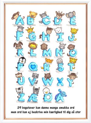 Boerneplakat alfabet dreng