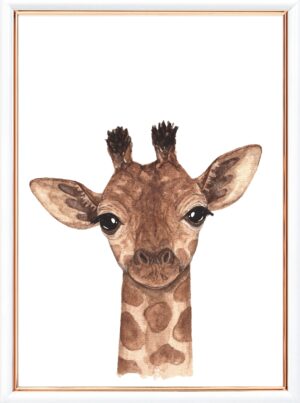 Giraf plakat dyreplakat boerneplakat